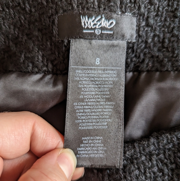 Woven Hidden Zipper Black Office Business Casual Skirt Size 8 - Picture 2 of 5